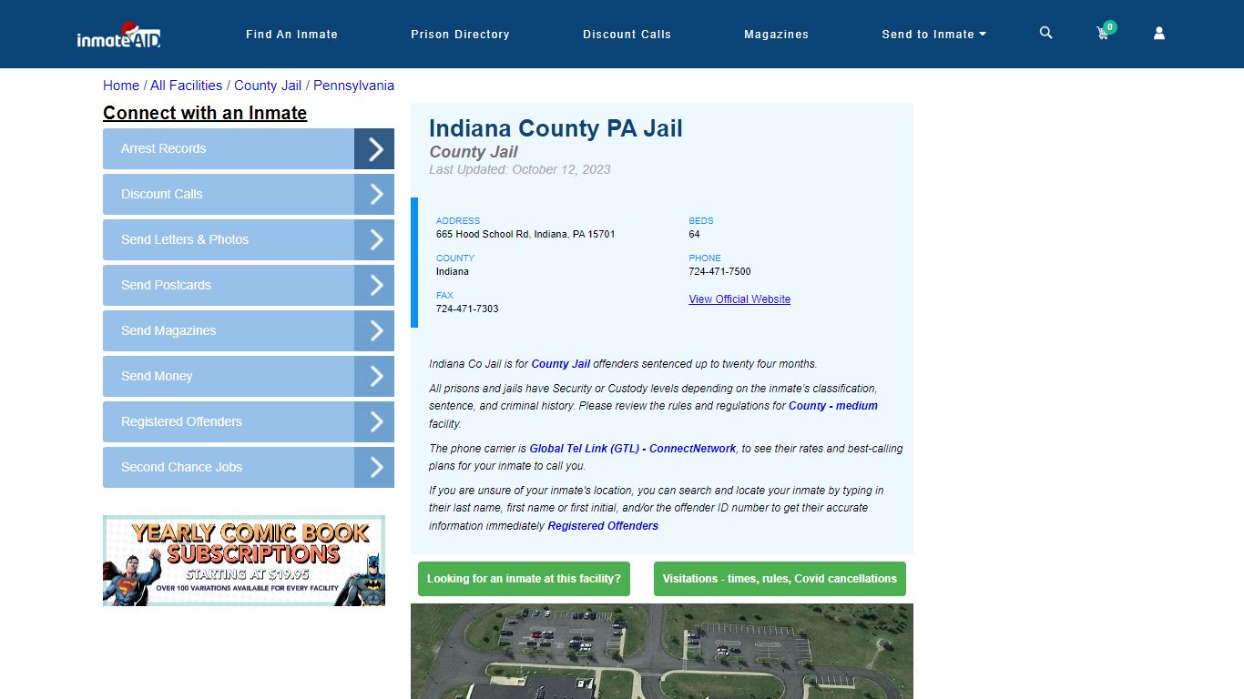 Indiana County PA Jail - Inmate Locator - Indiana, PA